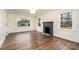 Spacious living room with hardwood floors and fireplace at 5204 Dellinger Cir, Cherryville, NC 28021