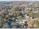 Aerial view of suburban neighborhood at 7800 Highbanks Ct, Charlotte, NC 28212
