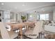 Bright dining room with a light wood table and seating for six at 623 Oak Grove Rd, Kings Mountain, NC 28086