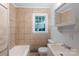 Clean bathroom with tile shower/tub and vanity at 634 Colston St, Albemarle, NC 28001