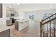 Modern kitchen with gray cabinets, white countertops, and an island at 8072 Plymouth Dr, Sherrills Ford, NC 28673