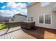 Deck with hot tub and backyard view at 1311 Aringill Ln, Matthews, NC 28104