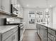 Modern kitchen with gray cabinets and stainless steel appliances at 1750 Blanche St, Charlotte, NC 28262