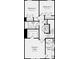 Upper level floor plan with bedrooms, baths, and loft at 1754 Blanche St, Charlotte, NC 28262