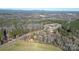 Wide aerial view showing the property's surroundings and access road at 3100 Nc Hwy 18 Hwy, Vale, NC 28168