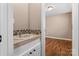Small bathroom with sink and tiled backsplash at 3100 Nc Hwy 18 Hwy, Vale, NC 28168