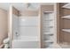 Bathroom with shower, shelves and toilet at 3100 Nc Hwy 18 Hwy, Vale, NC 28168