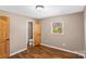 Bedroom with wood floors and private bathroom at 3100 Nc Hwy 18 Hwy, Vale, NC 28168