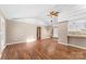 Bright living room with hardwood floors and ceiling fan at 3100 Nc Hwy 18 Hwy, Vale, NC 28168