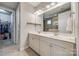 Double vanity bathroom with a large mirror and plenty of counter space at 5348 Baker Ln, Lake Wylie, SC 29710