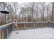 Deck with wooded backdrop offers a peaceful setting at 6726 Wannamaker Ln, Charlotte, NC 28226