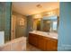 Double vanity bathroom with a large mirror and separate shower at 1735 Herndon Farm Rd, Rock Hill, SC 29732