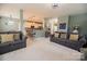 Open concept kitchen with stainless steel appliances and breakfast bar at 1735 Herndon Farm Rd, Rock Hill, SC 29732