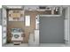 Open floor plan showcasing kitchen, living, and dining areas; plus garage at 5684 Clear Creek Ln, Charlotte, NC 28215