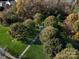 Arial view of a community park with a gazebo at 6635 Old Magnolia Ln, Mint Hill, NC 28227