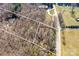 Aerial view highlighting a buildable lot with boundaries marked at 8327 Walkup Rd, Waxhaw, NC 28173