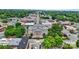 Drone view of charming downtown area with courthouse at 809 Hallman Branch Ln, Lincolnton, NC 28092