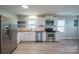 Modern kitchen with stainless steel appliances and butcher block countertops at 104 Barbee Sw Rd, Concord, NC 28027