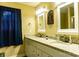 Main bathroom with double vanity and granite countertop at 118 Cypress Acres Ln, Statesville, NC 28625