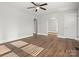 Hardwood floors, high ceilings and an open floor plan at 8532 Old Plank Rd, Charlotte, NC 28216