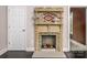 Antique fireplace with stained glass and decorative mantel at 419 E Fisher St, Salisbury, NC 28144