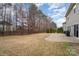 Landscaped backyard with patio and privacy fence at 4836 Pepper Dr, Harrisburg, NC 28075