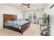 Bedroom with a queen-size bed and built-in workspace at 4836 Pepper Dr, Harrisburg, NC 28075