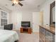 Spacious bedroom with double doors and plenty of closet space at 4836 Pepper Dr, Harrisburg, NC 28075