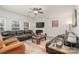 Spacious living room featuring a fireplace and comfortable seating at 4836 Pepper Dr, Harrisburg, NC 28075
