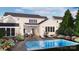 Backyard with a new rectangular pool and patio at 5135 Providence Retreat Ln, Charlotte, NC 28270