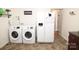 Laundry room with washer, dryer, and refrigerator at 114 Yates St, Dallas, NC 28034