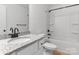 Bathroom with granite countertop, bathtub, and shower at 2412 Mintew Cir, Lincolnton, NC 28092