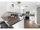 Modern kitchen with island and stainless steel appliances at 505 Cedar Grove Dr, Gastonia, NC 28056