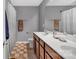 Double vanity bathroom with shower and updated finishes at 7412 Sienna Heights Pl, Charlotte, NC 28213