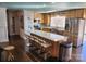 Modern kitchen with an island and stainless steel appliances at 1430 Mollys Backbone Rd, Catawba, NC 28609