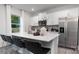 Modern kitchen with stainless steel appliances and a large island at 5145 Fireweed Ct, Dallas, NC 28034