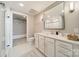 Modern bathroom with white cabinets and walk-in shower at 2401 Euclid Ave # 302, Charlotte, NC 28203