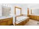 Elegant bathroom with double vanity, soaking tub, and separate shower at 2510 Burton Estates Ln, Lincolnton, NC 28092