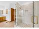 Bathroom with a large glass shower and tile floor at 2510 Burton Estates Ln, Lincolnton, NC 28092
