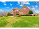 Brick house with landscaping and a large front yard at 2510 Burton Estates Ln, Lincolnton, NC 28092