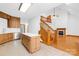 Kitchen with island, stainless steel appliances, and wood cabinets at 2510 Burton Estates Ln, Lincolnton, NC 28092