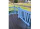 Wooden deck with white railing and stairs at 816 Perry Rd, Troutman, NC 28166
