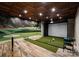 Basement golf simulator with scenic mural at 148 Lightship Dr, Mooresville, NC 28117