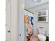Small bathroom with shower and colorful shower curtain at 250 Kenway Loop, Mooresville, NC 28117