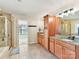 Large bathroom with double vanity and granite countertops at 250 Kenway Loop, Mooresville, NC 28117