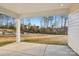 Concrete patio with backyard access and wooded views at 167 Windy Dell Dr, Tega Cay, SC 29708