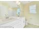 Bathroom with double vanity and updated fixtures at 2024 Embassy Ct # 49, Charlotte, NC 28213