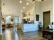 Spacious kitchen with white cabinets, granite countertops, and an island at 3100 Glacier Ct, Gastonia, NC 28056