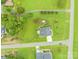 An aerial view showcasing a home with a large backyard and deck at 510 Wilson Knoll Dr, Belmont, NC 28012