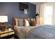 Cozy bedroom with basketball hoop and blue accent wall at 7224 Hodges Meadow Ln, Charlotte, NC 28213